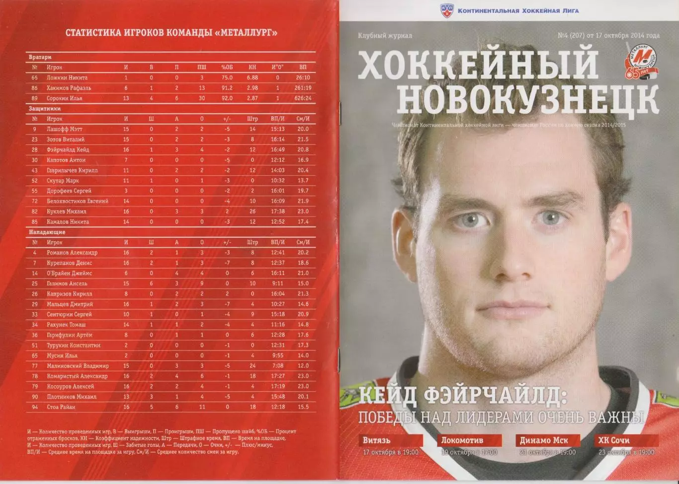 Металлург(Новокузнецк)- Динамо(Москва)/ Витязь(Чехов)/ Сочи / Ярославль- 2014/15