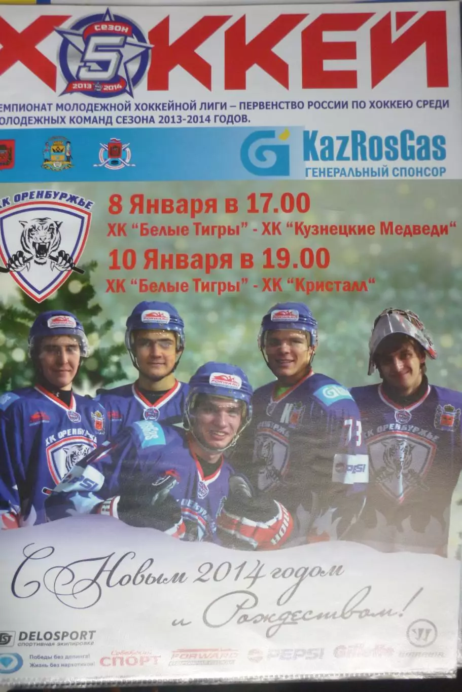 Белые тигры(Оренбург) - Кузнецкие медведи / Кристалл(Бердск) - 2013/14