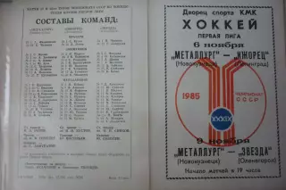 Металлург(Новокузнецк) - Ижорец(Ленинград) / Звезда(Оленегорск) - 1984/85