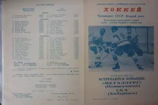 Металлург(Новокузнецк) - СКА(Хабаровск) - 1988/89