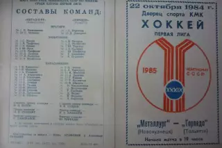 Металлург(Новокузнецк) - Торпедо(Тольятти) - 1984/85