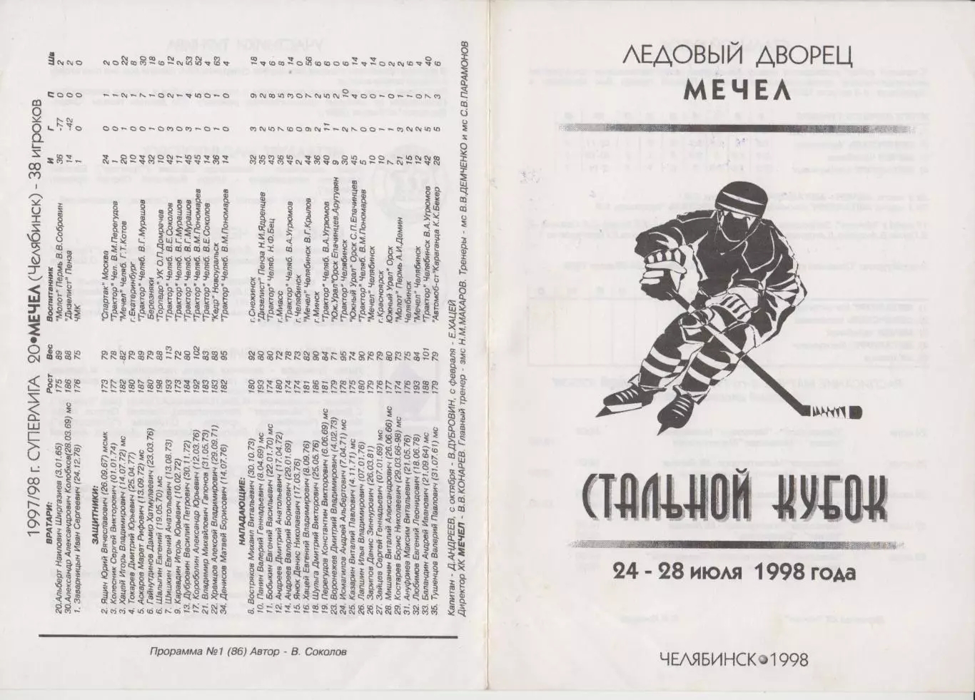 Турнир Стальной Кубок(Челябинск) - 1998