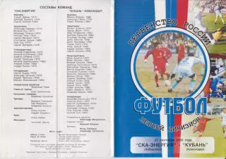СКА-Энергия(Хабаровск) - Кубань(Краснодар) - 2003 - состояние