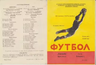Шинник(Ярославль) - СКА(Хабаровск) - 1986