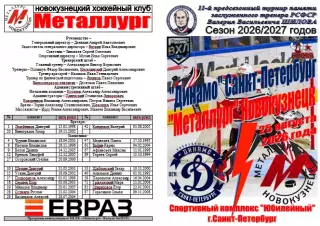 Динамо(Санкт-Петербург) - Металлург(Новокузнецк) - 2026 - турнир Шилова