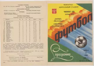Ротор(Волгоград) - Спартак(Орджоникидзе) - 1988
