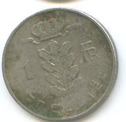 Бельгия 1 франк 1958 Belgie