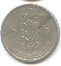 Бельгия 5 франк 1949 Belgique
