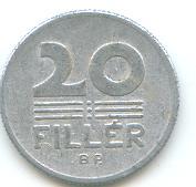 Венгрия 20 филлер 1973