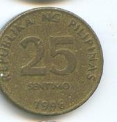 Филиппины 25 сантимо 1996