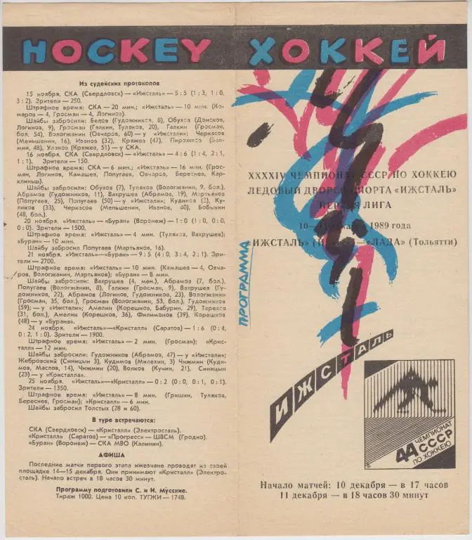 Ижсталь(Ижевск) - Лада(Тольятти) - 1989/90