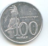 Индонезия 100 рупия 2001