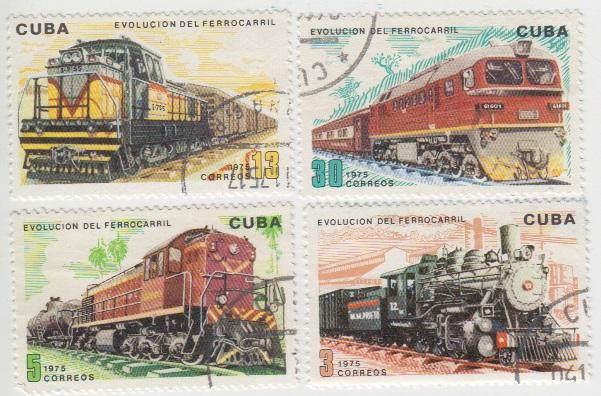 Серия Куба Тепловозы(транспорт) - 1975 - 4 штуки