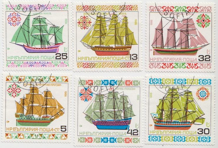 Серия Болгария Корабли - 1986 - 6 штук