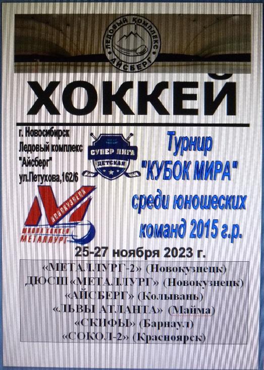 Турнир Кубок МИРА среди детей 2015 г.р.(Новосибирск) - 2023 - ноябрь - 2