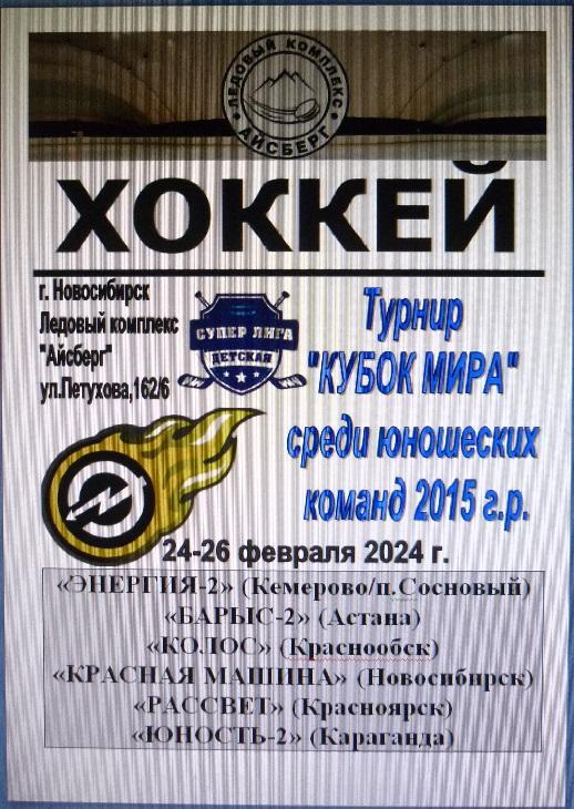 Турнир Кубок МИРА среди детей 2015 г.р.(Новосибирск) - 2024 - февраль