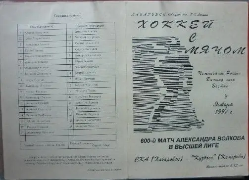 СКА(Хабаровск) - Кузбасс(Кемерово) - 1996/97