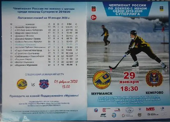 Мурман(Мурманск) - Кузбасс(Кемерово) - 2019/20