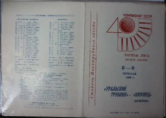 Уральский трубник(Первоуральск) - Шахтер(Ленинск-Кузнецкий) - 1987/88
