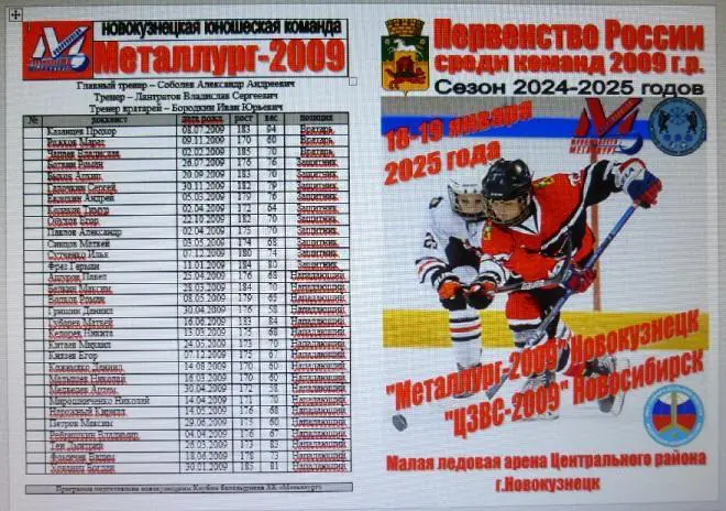 Металлург-2009(Новокузнецк) - ЦЗВС-2009(Новосибирск) - 20024/25
