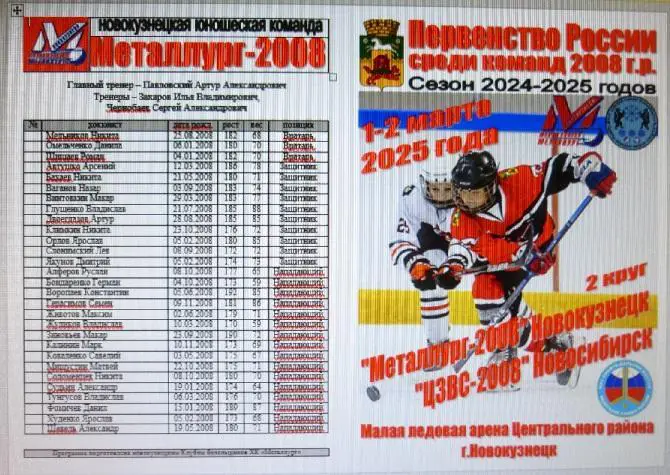 Металлург-2008(Новокузнецк) - ЦЗВС-2008(Новосибирск) - 20024/25 - 2 круг