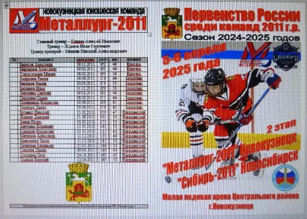 Металлург-2011(Новокузнецк) - Сибирь-2011(Новосибирск) - 20024/25 - 2 этап