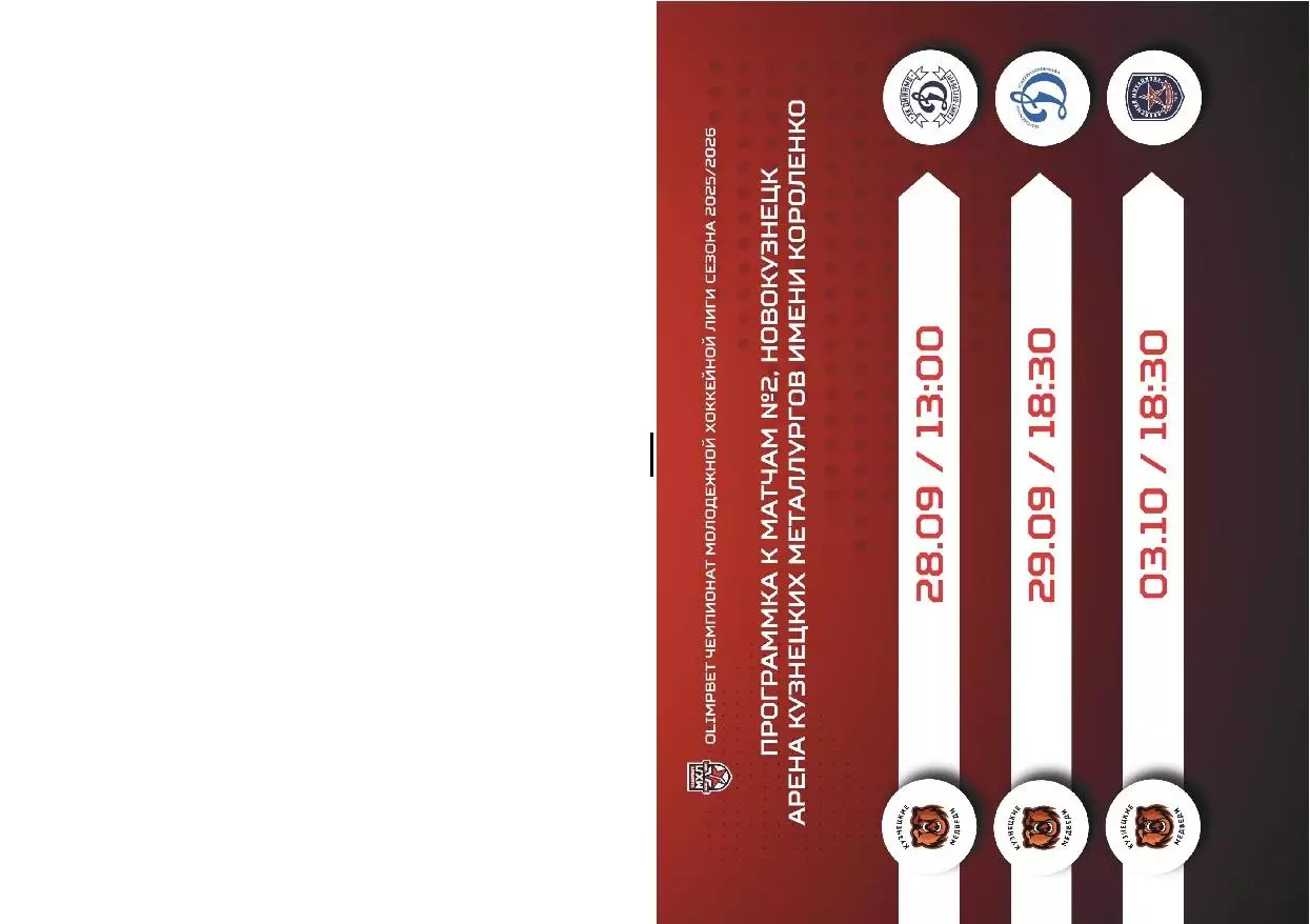 Кузнецкие медведи -Динамо(Санкт-Петербург) /Динамо(Москва) /АКМ(Тула) -2025/26