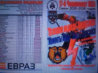 Кузнецкие медведи(Новокузнецк) - Мамонты Югры(Ханты-Мансийск) - 2025/26 - 2