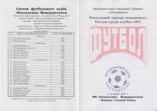 ФК Распадская(Междуреченск) - Зодиак(Старый Оскол) - 2007