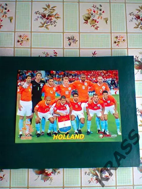 открытка - сборная Голландии (Нидерланды) на ЕВРО-2008