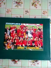 открытка - сборная Испании чемпион Европы 2008