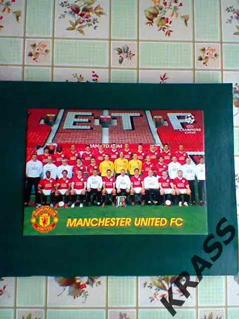 Открытка - команда Манчестер Юнайтед (Англия)