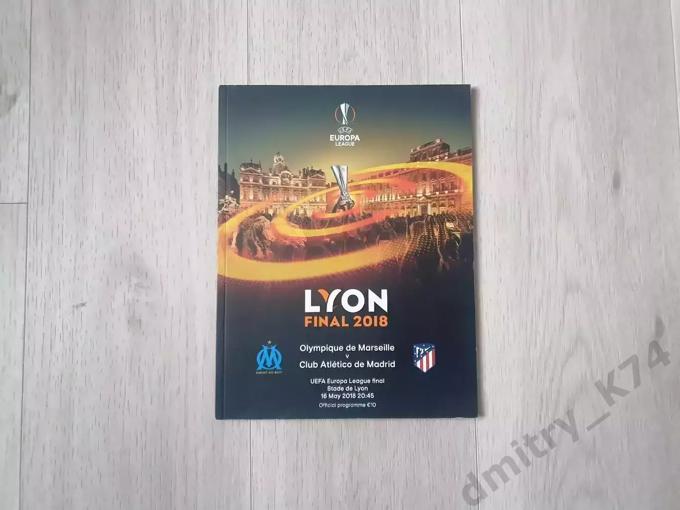 Официальная программа UEFA Europa League Final Lyon. 16/05/2018