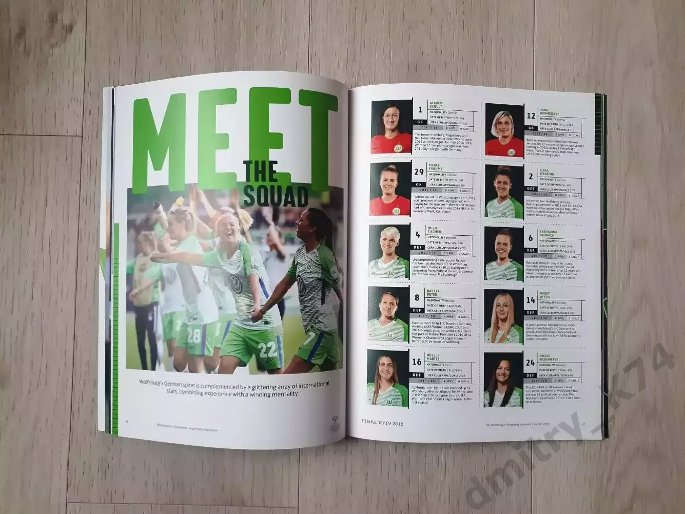 Официальная программа UEFA Women`s Champions League Final Kyiv 2018. 1