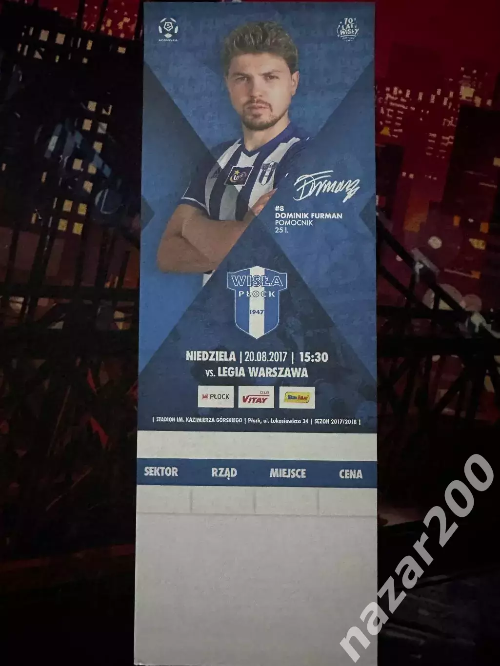 Вісла Плоцьк(Wisla Plock Висла Плоцк)-Легія(Legia Легия) 20.08.2017