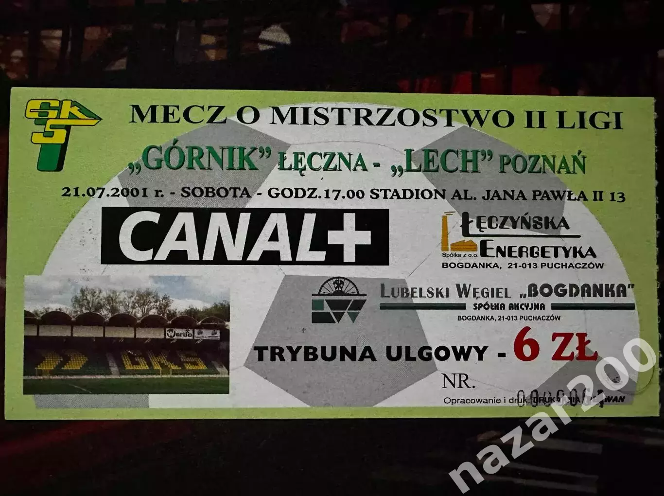 Гурник Ленчна(Gornik Leczna)-Лех(Lech) 21.07.2001