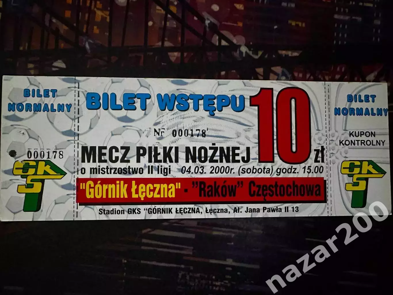 Гурник Ленчна(Gornik Leczna)-Ракув(Rakow) 04.03.2000