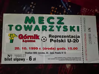 Гурник Ленчна(Gornik Leczna)-Польща Ю-20(Polska U-20 Польша Ю-20) 20.10.1999