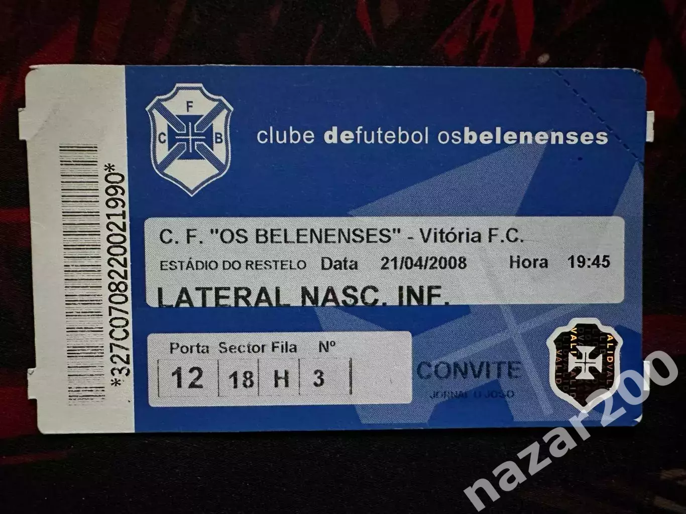 Os Belenenses B-SAD(Белененсеш-Б-САД )-Vitoria(Вітория Витория) 21.04.2008