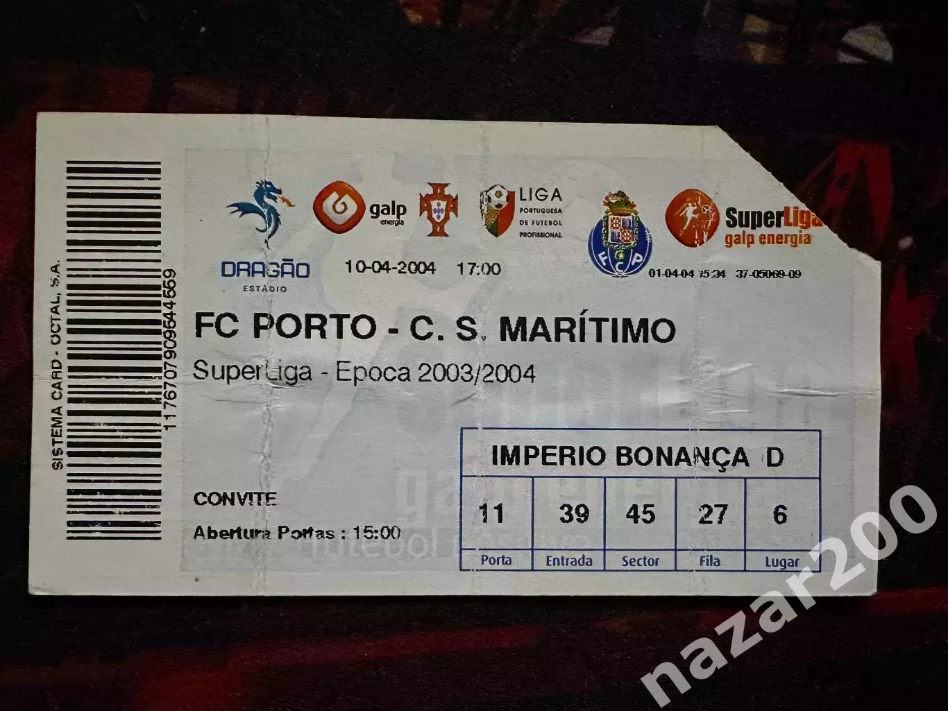 Porto(Порту)-Maritimo(Марітіму Маритиму) 10.04.2004