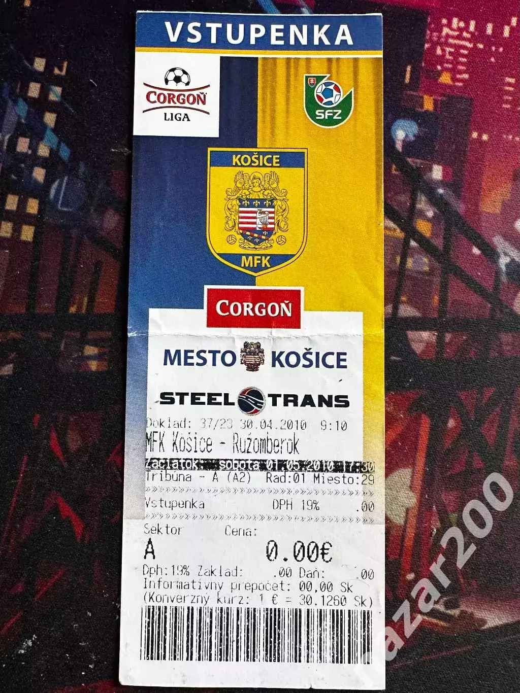 MFK Kosice(Кошице) — MFK Ruzomberok(Ружомберок) 01.05.2010 (2 вид)