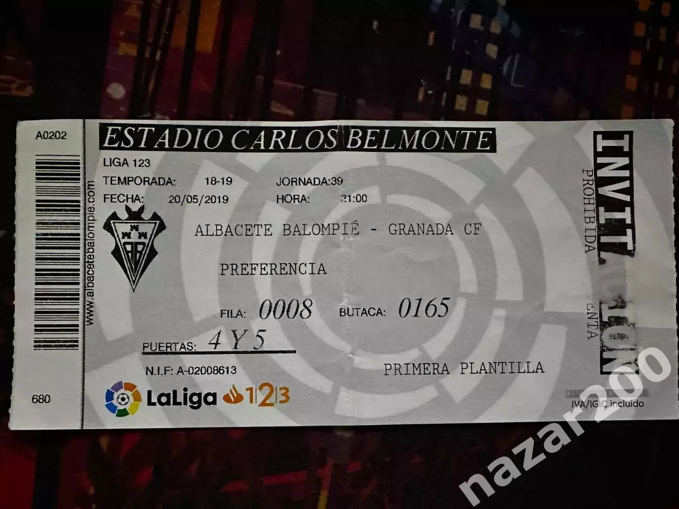 Альбасете(Albacete)-Гранада(Granada) 20.05.2019(Обмін)