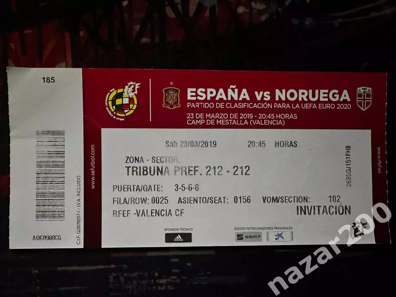 Іспанія(Spain)-Норвегія(Norway) 23.03.2019(Обмін)