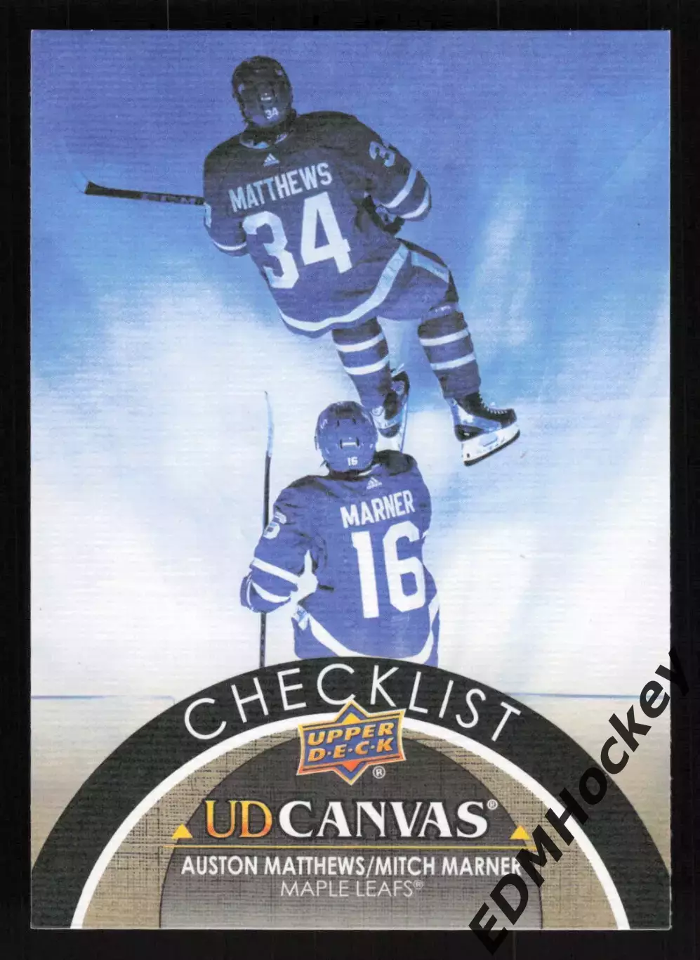 NHL. 2021-22 Upper Deck Series 1 UD Canvas MATTHEWS / MARNER #C90 Maple Leafs