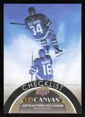 NHL. 2021-22 Upper Deck Series 1 UD Canvas MATTHEWS / MARNER #C90 Maple Leafs