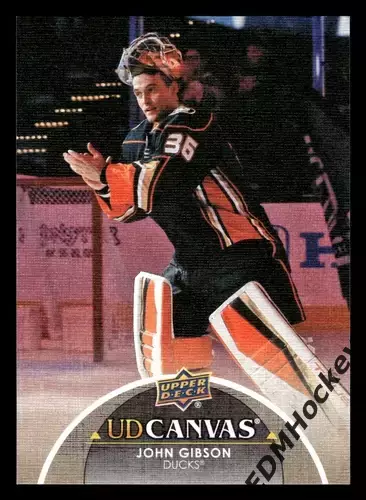 NHL. 2021-22 Upper Deck Series 2 UD Canvas JOHN GIBSON #C121 Anaheim Ducks