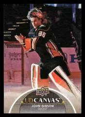 NHL. 2021-22 Upper Deck Series 2 UD Canvas JOHN GIBSON #C121 Anaheim Ducks