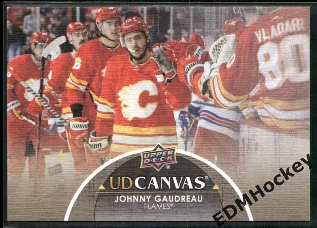 NHL. 2021-22 Upper Deck Series 2 UD Canvas JOHNNY GAUDREAU #C131 Calgary Flames