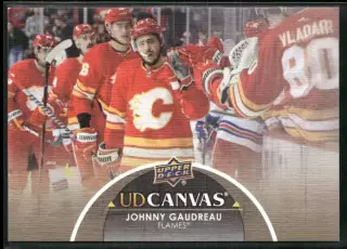 NHL. 2021-22 Upper Deck Series 2 UD Canvas JOHNNY GAUDREAU #C131 Calgary Flames