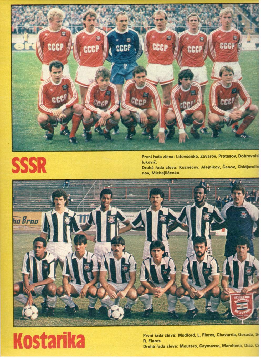 Участники чемпионата мира 1990. СССР, Коста-Рика
